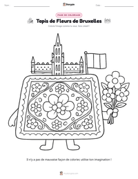 Aperçu de la feuille de travail imprimable Tapis de Fleurs de Bruxelles