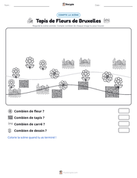Aperçu de la feuille de travail imprimable Tapis de Fleurs de Bruxelles