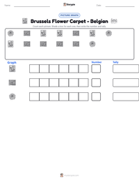 Brussels Flower Carpet - Belgian printable worksheet preview