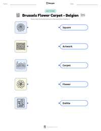 Brussels Flower Carpet - Belgian printable worksheet preview