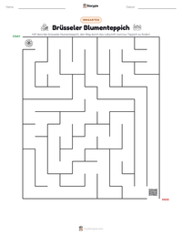 Brüsseler Blumenteppich druckbare Arbeitsblatt Vorschau