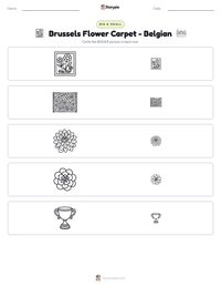 Brussels Flower Carpet - Belgian printable worksheet preview