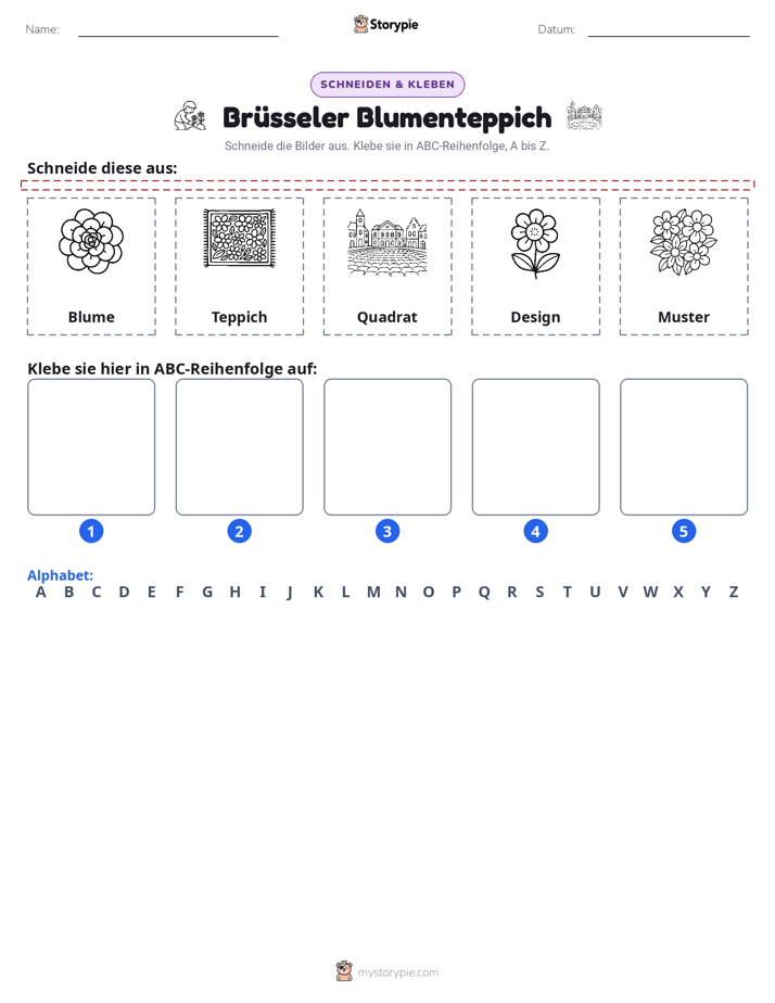 Schneiden & Einfügen Alphabet