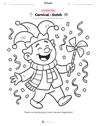 Carnival - Dutch printable worksheet preview