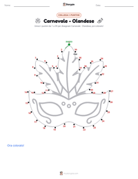 Anteprima della scheda stampabile di Carnevale - Olandese