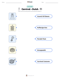 Carnival - Dutch printable worksheet preview