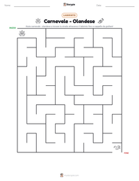 Anteprima della scheda stampabile di Carnevale - Olandese