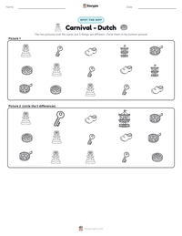 Carnival - Dutch printable worksheet preview