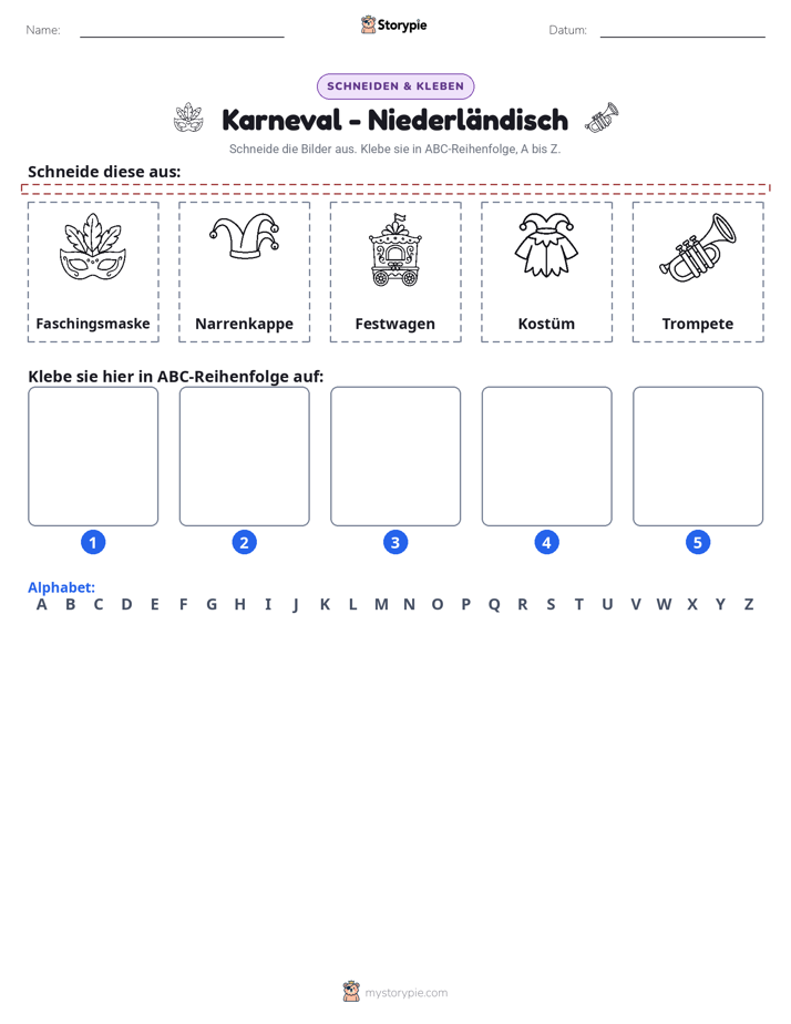 Schneiden & Einfügen Alphabet