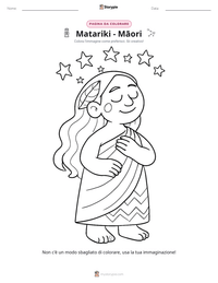 Anteprima della scheda stampabile di Matariki - Māori