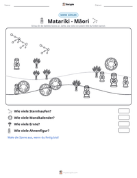 Matariki - Māori druckbare Arbeitsblatt Vorschau
