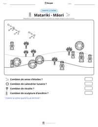 Aperçu de la feuille de travail imprimable Matariki - Māori