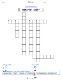 Matariki - Māori druckbare Arbeitsblatt Vorschau