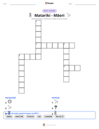 Aperçu de la feuille de travail imprimable Matariki - Māori