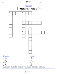 Anteprima della scheda stampabile di Matariki - Māori