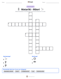 Matariki - Māori afdrukbare werkblad voorbeeld