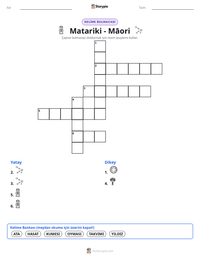 Matariki - Māori yazdırılabilir çalışma sayfası önizlemesi