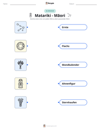 Matariki - Māori druckbare Arbeitsblatt Vorschau