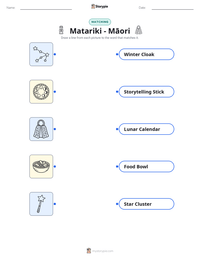 Matariki - Māori printable worksheet preview