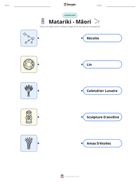 Aperçu de la feuille de travail imprimable Matariki - Māori