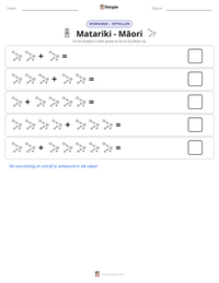Matariki - Māori afdrukbare werkblad voorbeeld