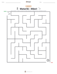 Anteprima della scheda stampabile di Matariki - Māori
