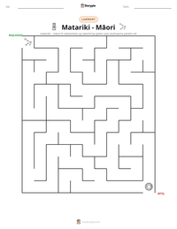 Matariki - Māori yazdırılabilir çalışma sayfası önizlemesi