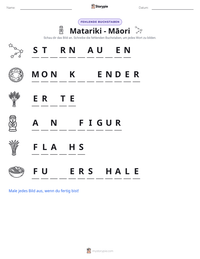 Matariki - Māori druckbare Arbeitsblatt Vorschau