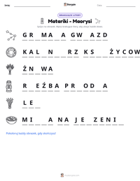 Podgląd drukowalnego arkusza ćwiczeń Matariki - Maorysi