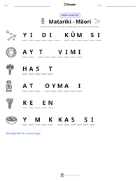 Matariki - Māori yazdırılabilir çalışma sayfası önizlemesi