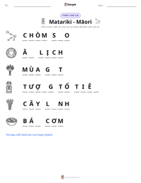 Xem trước tài liệu in sẵn Matariki - Māori