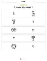 Aperçu de la feuille de travail imprimable Matariki - Māori
