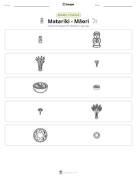 Anteprima della scheda stampabile di Matariki - Māori