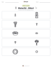Matariki - Māori afdrukbare werkblad voorbeeld