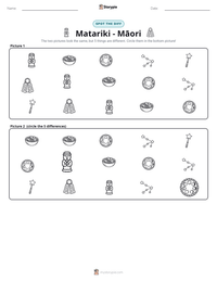 Matariki - Māori printable worksheet preview