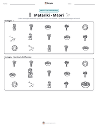 Anteprima della scheda stampabile di Matariki - Māori