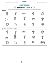 Matariki - Māori afdrukbare werkblad voorbeeld