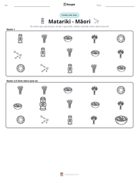 Matariki - Māori yazdırılabilir çalışma sayfası önizlemesi
