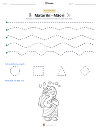 Matariki - Māori druckbare Arbeitsblatt Vorschau