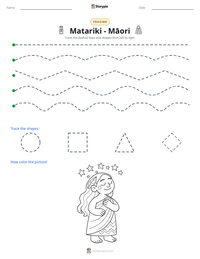 Matariki - Māori printable worksheet preview