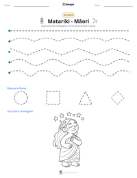 Anteprima della scheda stampabile di Matariki - Māori