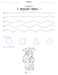 Matariki - Māori afdrukbare werkblad voorbeeld
