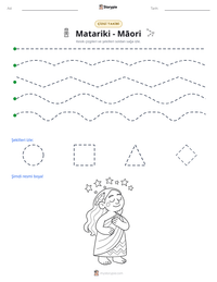 Matariki - Māori yazdırılabilir çalışma sayfası önizlemesi