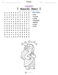 Matariki - Māori printable worksheet preview