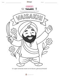 Vaisakhi afdrukbare werkblad voorbeeld
