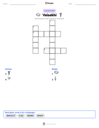 Vaisakhi printable worksheet preview
