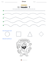 Vaisakhi druckbare Arbeitsblatt Vorschau