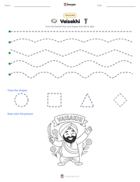 Vaisakhi printable worksheet preview