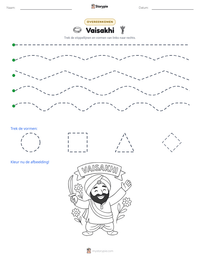 Vaisakhi afdrukbare werkblad voorbeeld