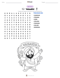 Prabaca lembar kerja cetak Vaisakhi